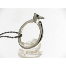 Salvini anello solitario oro bianco e diamante taglio cuore CT.0,35  referenza 20033116.